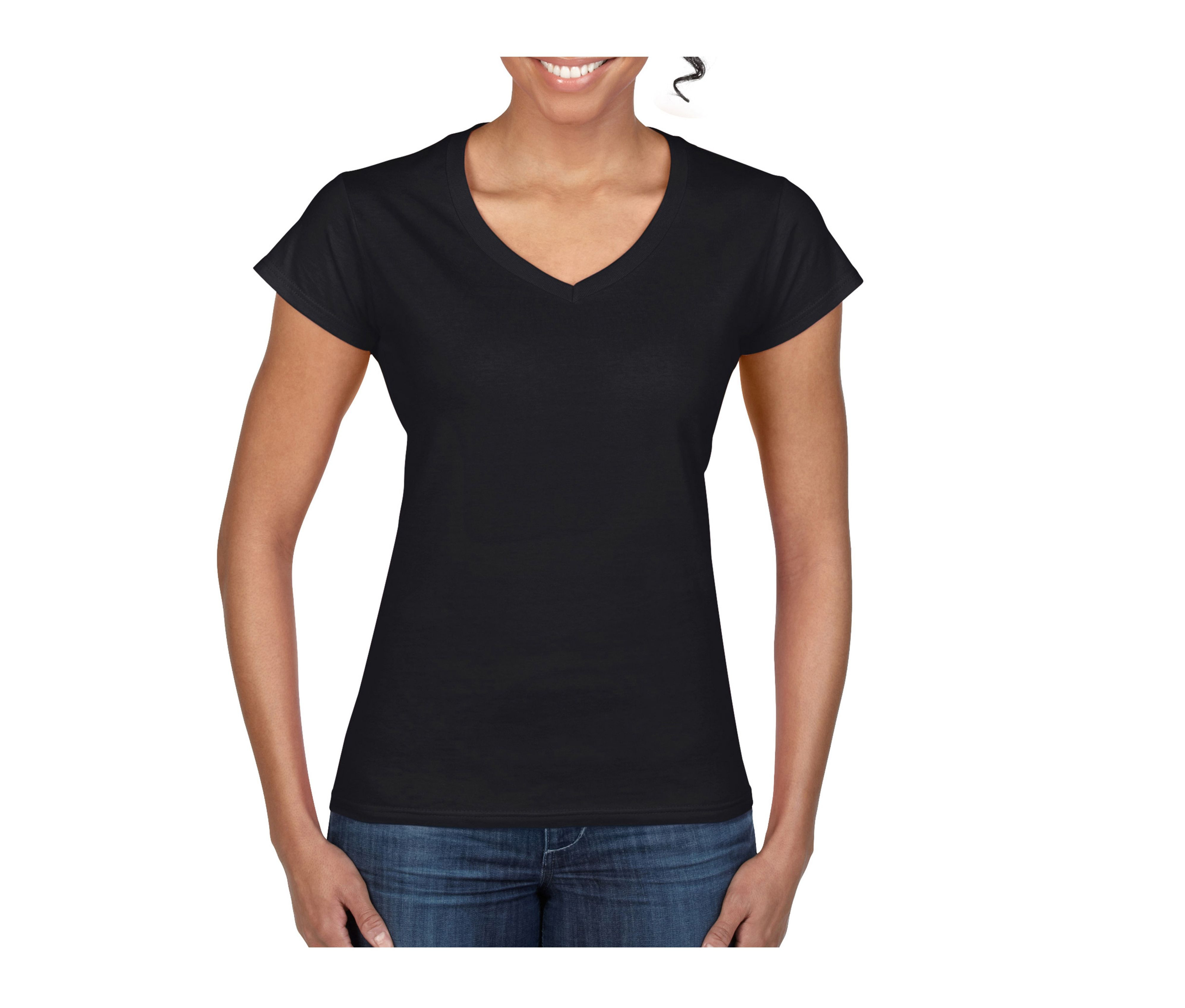 SOFTSTYLE LADIES' V-NECK T-SHIRT